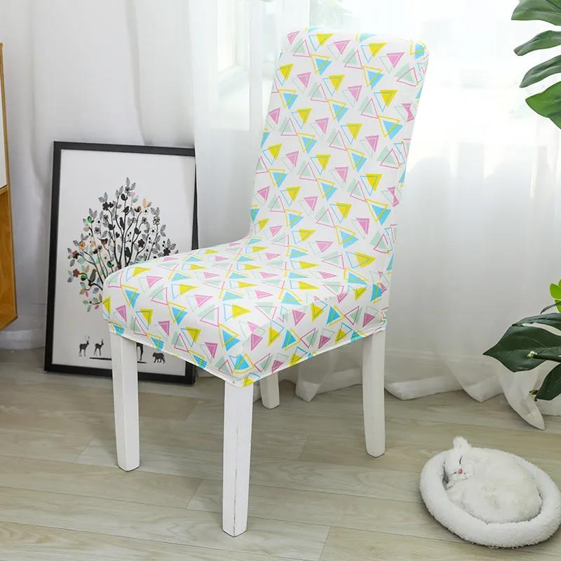 Multicolor Printed Chair Cover Cover Home Stool Cover Cover Dining Table Chair Cover Four Seasons Universal Backrest Seat Cover Fabric