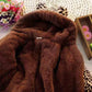 Baby Girl Plus Velvet Coat Fleece Linning Hooded Jacket Girl Thick  Leopard Coat Outwear