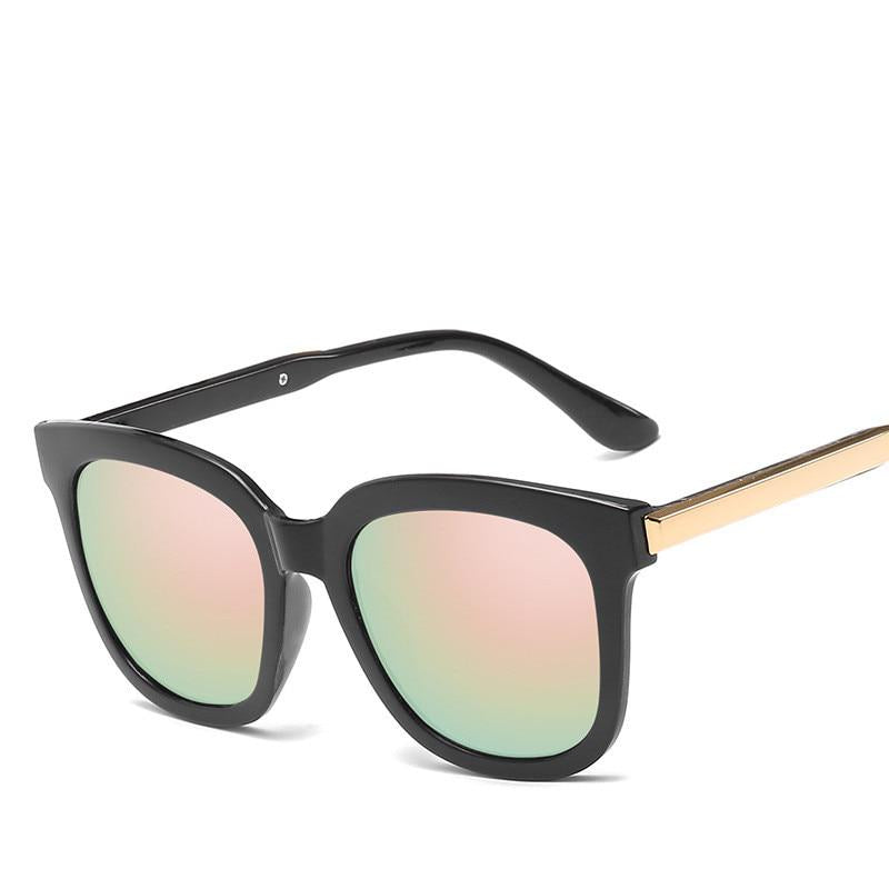 fashion brand sunglasses cat eye pink sunglasses woman shades mirror female square sun glasses for w