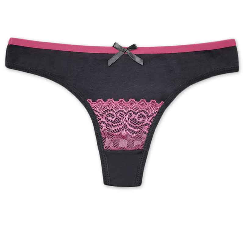 6 Pieces/set of Underwear Lace G String Underwear Female T Back Sexy Fashion Hollow Wide Belt Ladies Transparent Panties