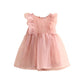 Shell Element Dress Round Neck Dress Summer Girl Children's Clothing Children's Show Host Dress