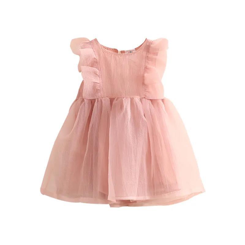Shell Element Dress Round Neck Dress Summer Girl Children's Clothing Children's Show Host Dress