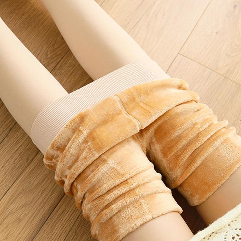 Plus Velvet Thickening Winter Bottoming One Cold and Warm Anti-hook Silk Pantyhose Pants Women's Free Size Thickened Stockings