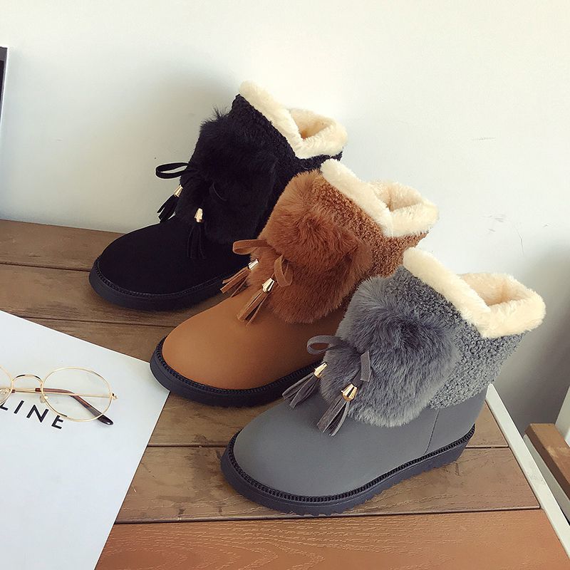 Snow Boots Women Autumn and Winter Cotton Shoes Ins Short Tube Plus Velvet Warm Ankle Boots