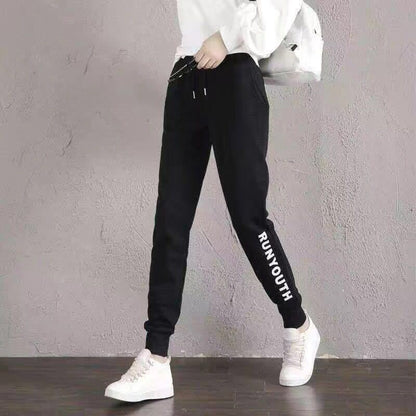 Cotton Spring and Summer All-match Sports Pants Women's Tide Trousers Loose Feet Casual Pants Trousers