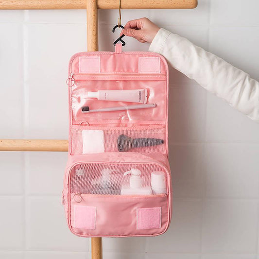 Foldable makeup organizer Cosmetic bag Large Hanging Toiletry Organizer Pouch for Women Men Girls
