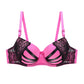 Bra Set Women Sexy Push Up Underwire Backless Lingerie Set Lace Sex Thin Gather Hollow Solid Color Bra Thong Suit Plus Size