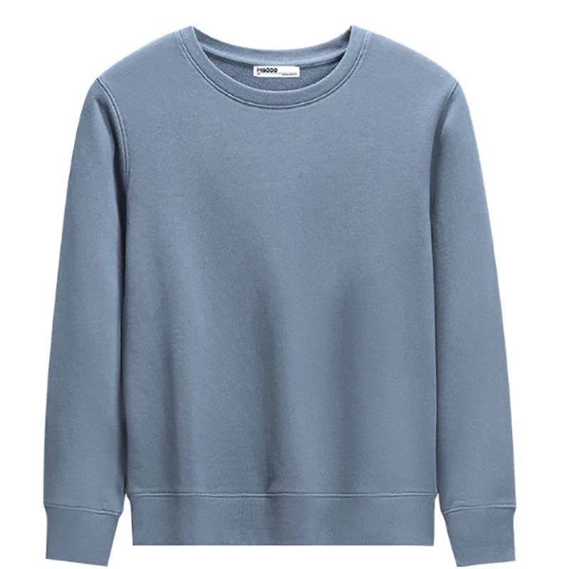 Pure Cotton Sweater Men's Autumn Korean Version Loose Solid Color Non-fading Round Neck Pullover Long-sleeved Sweatershirts