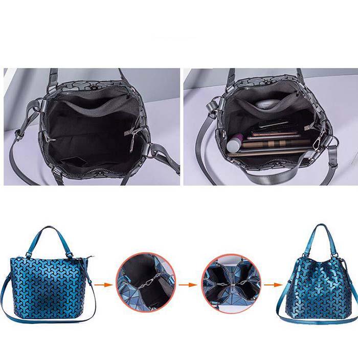 Women Laser Geometry Rhombic Bags Shoulder Bag Fashion Trend Geometric Rhombic Package