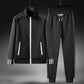 Spring and Autumn Fashion Trend Suit Men's Korean Cardigan Zipper Sweater Two-piece Student Sportswear Loose Suit