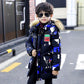 Boy's Cotton-padded Jacket Fashion Camouflage Children's Winter Down Padded Jacket Mid-length Thick and Handsome Children's Padded Jacket