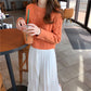 Female Fall Winter Pullover Plus Size Long Sleeve O-neck Loose Twist Weaving Print Office Sweater