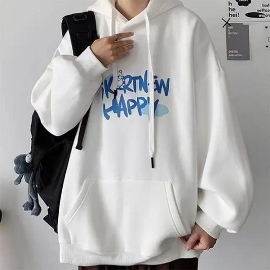 Cotton Autumn Sweater Men's Sweatshirts Hooded Large Size Handsome Loose Thin Style Wild Boys