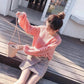 Knitted Hollow Large Size Top Personality Beaded Thin Sweater Soft and Skin-friendly