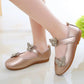 Girl's Soft Soled Butterflies Decoration Breathable Single Shoes Girls' Non Slip Solid Color Princess Shoes