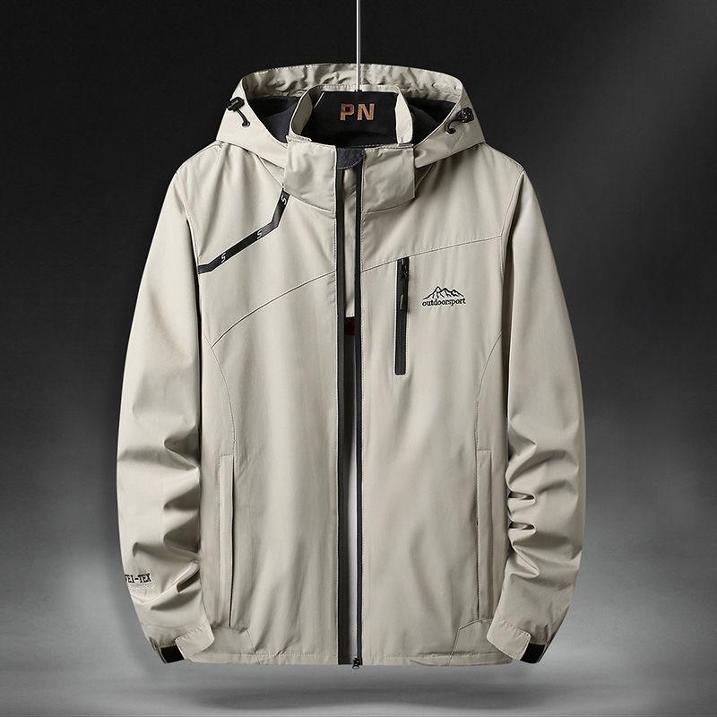 Outdoor Waterproof Jacket Loose Large Size Windproof Jacket Four Seasons Mountaineering Wear