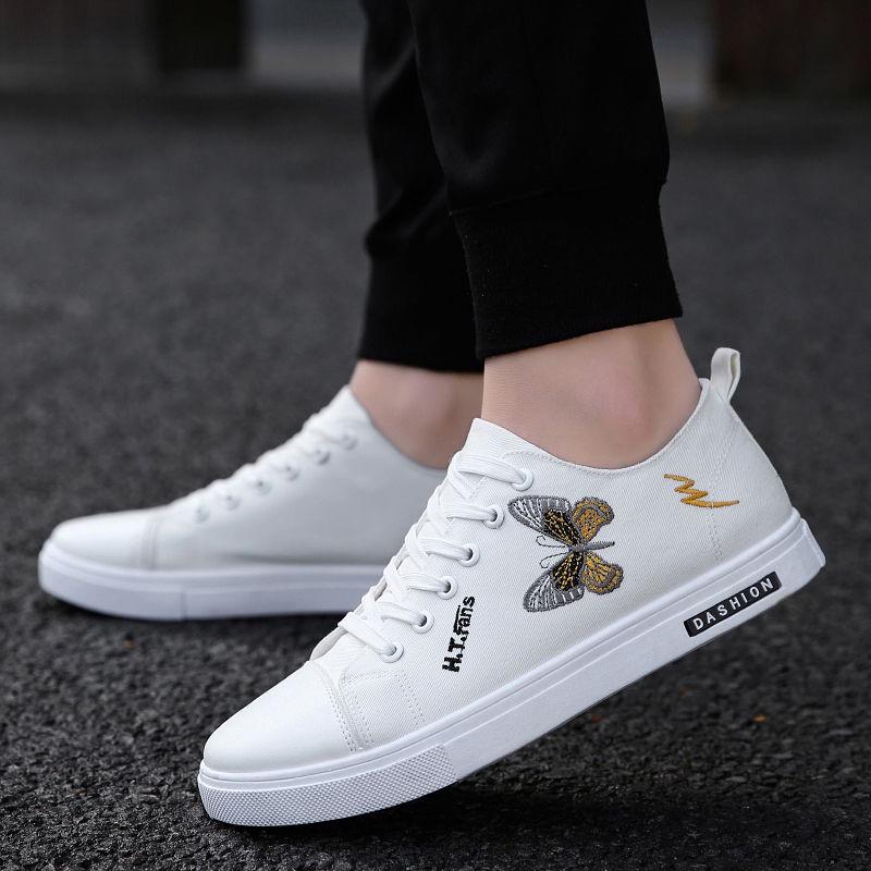 Trendy men's shoes wild casual canvas shoes men's board shoes black cloth shoes tide shoes
