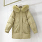 Women's Cotton-padded Jacket Korean Version of The Big Fur Collar Mid-length Coat Thick Top Ins Pie To Overcome Oversize Bread Jacket
