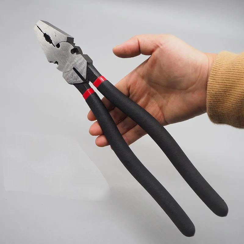 Lengthened Vise Pliers 10 Inch Heavy Duty Pliers 12 Flat Mouth Pliers Labor Saving Bolt Cutters Wire Cutters
