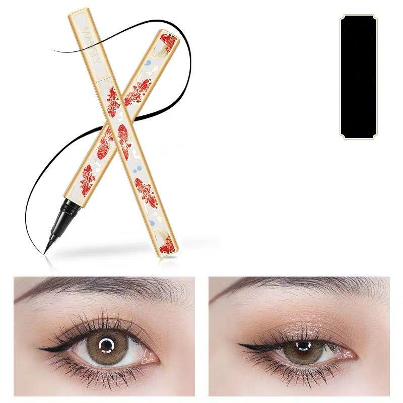 [Super Waterproof] Chinese Eyeliner Waterproof will not stain student beginner quick-drying eyeliner