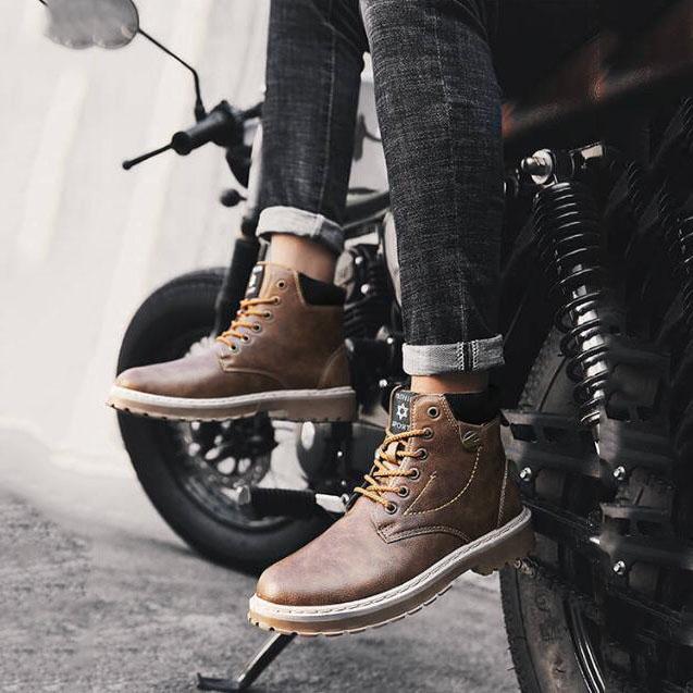 Martin Boots Male Students High Top Shoes Autumn and Winter Boots Men Motorcycle Boots Men's Sneaker