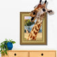 [Wall sticker ]3d Fake Windows Giraffe Animals Wall Stickers Home Decoration Living Rooms Kids Bedro