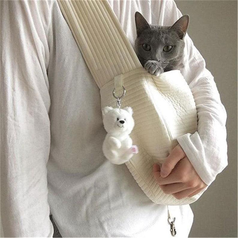 Handmade Pet Dog Carrier Outdoor Travel Handbag Canvas Single Shoulder Bag Sling Comfort Travel Tote Shoulder Bag Breathable