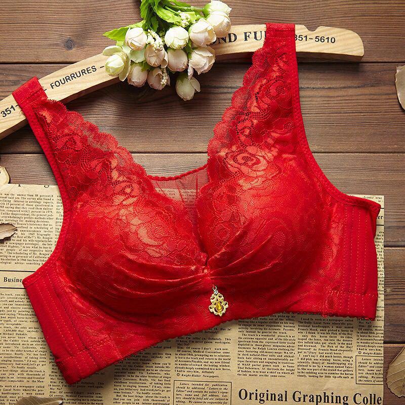 Sexy Seamless Bras for Women Beading Super Double Push Up Bra Underwear Gather