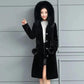 Faux Mink Fur Coat Women's Mid-length Autumn and Winter Faux Fur Coat Large Size Thicken