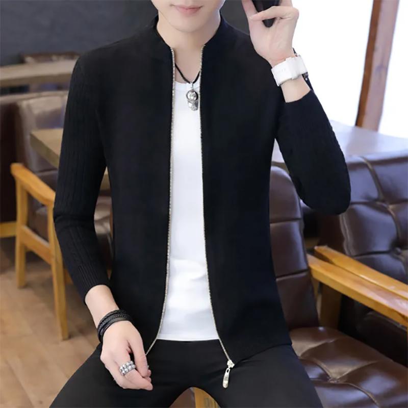 Men's Knitwear Cardigan Sweater Fashion Youth Thicken Warm Sweatshirts Autumn