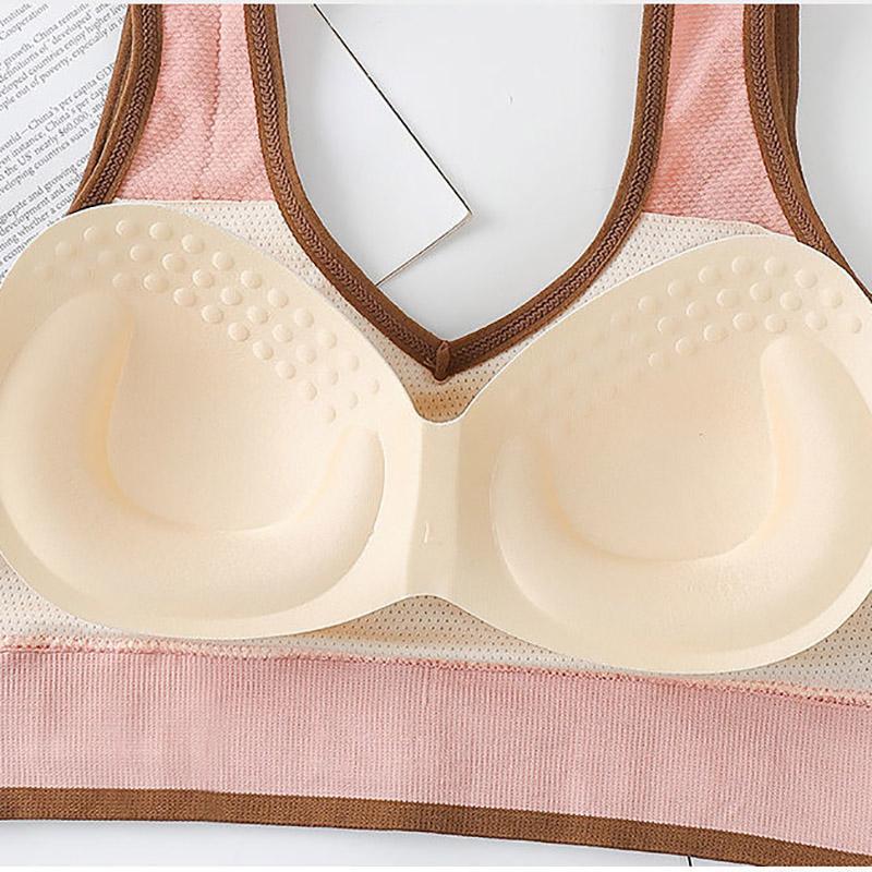 Korean Version of Sports Fitness Running Shockproof Tight Elastic No Steel Ring Yoga Beauty Back Tube Top Wrap Chest Anti-glare Bottoming Bra