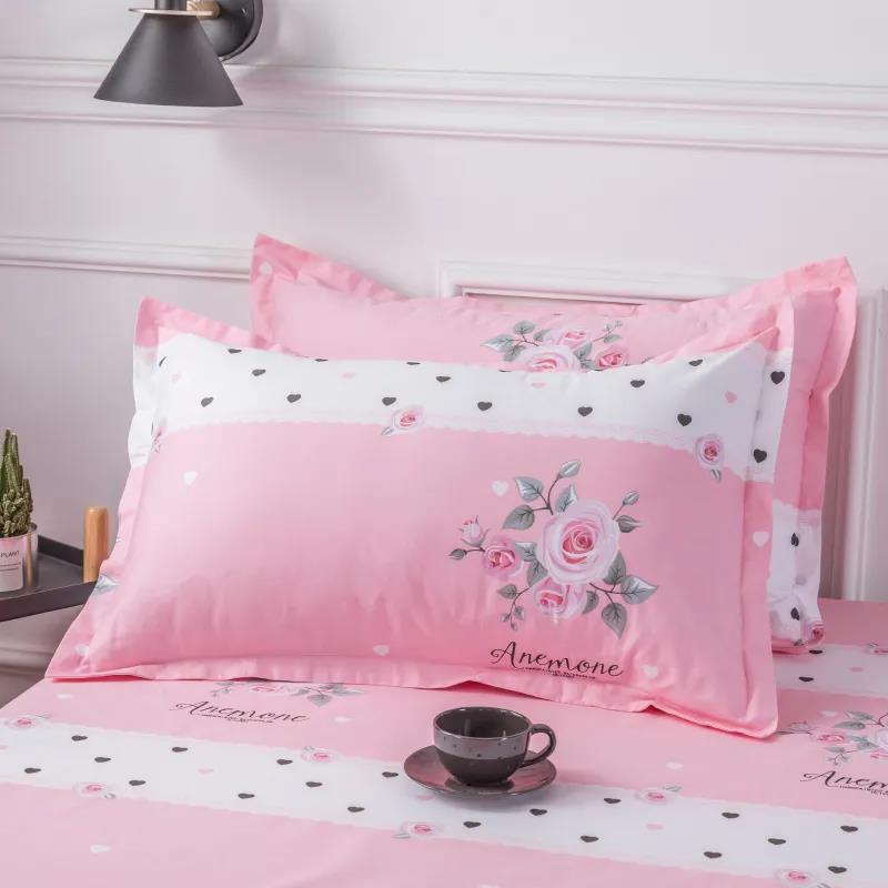Two-piece Cotton Twill Pillowcase Modern Minimalist Printed Pillowcase