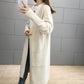 Spring and Autumn Casual Thick Sweater Mid-length Knitted Cardigan Jacket Pure Color Simple Female Top