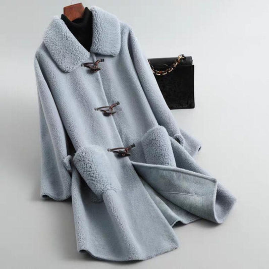 Elegant Autumn Winter Women Long Coat Jacket Casual Wool Overcoat Fashion Solid Long Cashmere Coats