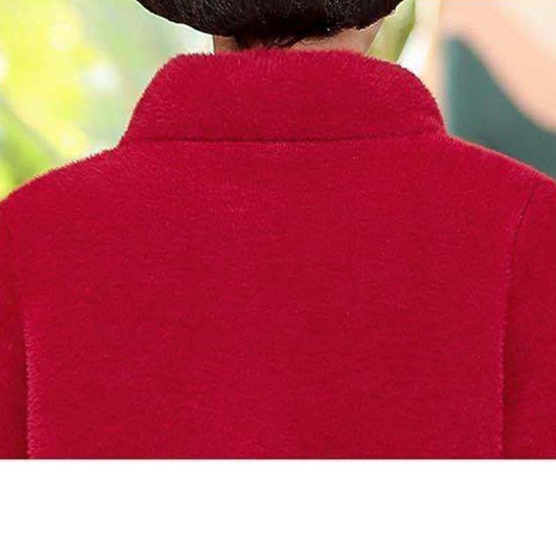 Mother Wear Autumn and Winter Coat Noble Imitation Mink Velvet Coat Middle-aged and Elderly Fashion Windbreaker