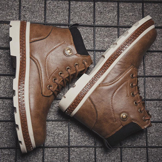 Autumn Winter Martin Boots Men Ankle Boots Casual Shoes Male Outdoor Tooling Shoes Desert Booties