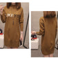 Plus Velvet Thick Mid-length Close-fitting Sweater for Female Students Loose-fitting Half-high Neck Sweater Skirt Knitted Bottoming Shirt