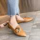 British Style Pointed Toe Shoes Women Soft Leather Soft Sole Single Shoes Pointed Toe Flat Shoes Peas Shoes Loafers Women Casual Shoes