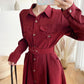 Spring Sweet Retro Bowknot Female Dress Temperament Was Thin Female Student Dress Korean Version of The Wild Mid-length A-line Skirt