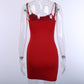 Chain Sling Dress Female Self-cultivation Was Thin Temperament Nightclub Wind Bag Hip Skirt Pure Color