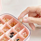Jewelry Box Little Girl Waterproof Leather Can Carry Small and Exquisite Earrings Ring Necklace Jewelry Storage Box