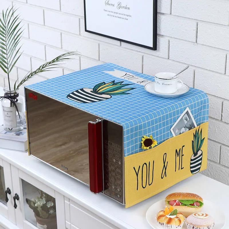 35*100cm Microwave Oven Cover Dust Cover Cloth Cover Oil Cover Cloth Oven Cover Three Sides All-inclusive