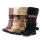 Bohemian Women's Snow Boots Beaded Fur Ball Thick Bottom High Boots Plus Velvet Calf-high Boots Plus Size 35-43