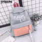 New Backpack Patchwork Backpack Women Canvas Backpack School Women Travel Bag