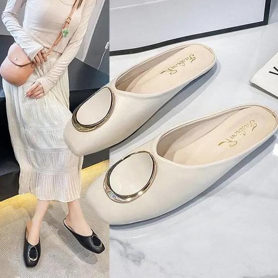 Women Summer Baotou Slippers Antiskid Soft Bottom Slippers Non Slip Outdoor Casual Solid Color Slippers