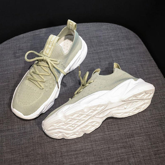 Flat Bottom Running Shoes Women All-match Flying Weaving Shoes Summer Sports Shoes Women's Breathable Leisure