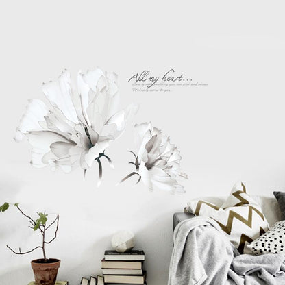 Simple flower wall stickers all my heart self-adhesive painting wallpaper lily murals