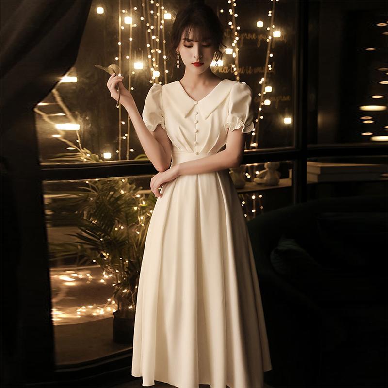 White French Evening Dress Female Banquet Temperament Adult Ceremony Birthday Dress Can Be Worn Usually
