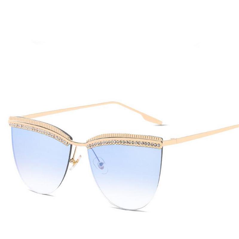 WTEMPO Women's Sunglasses Brand Designer Anti-UV Frameless Shade Sunglasses Women   Lunette De So