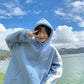 Winter Ladies Polar Fleece Jacket Fashion Korean Thick Embroidered Hooded Zipper Jacket Suitable for Young Women